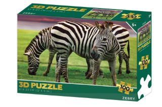 Obrázek z Puzzle 3D - Zebry 100 dílků 